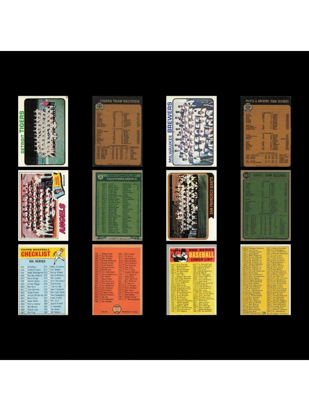 Vintage 1960s-70s Baseball Card Checklist Lot / Mickey Mantle / Extras 79 Total